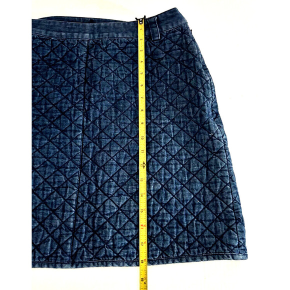 Brooks Brothers | Women's Blue Denim Quilted Mini Skirt Size 10 - Picture 8 of 11